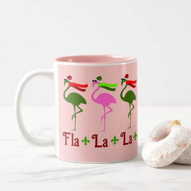 Caneca De Café Em Dois Tons Fla La La (Com Donut)