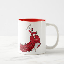 Caneca De Café Em Dois Tons Flamenco Dancers Coffee Mug
