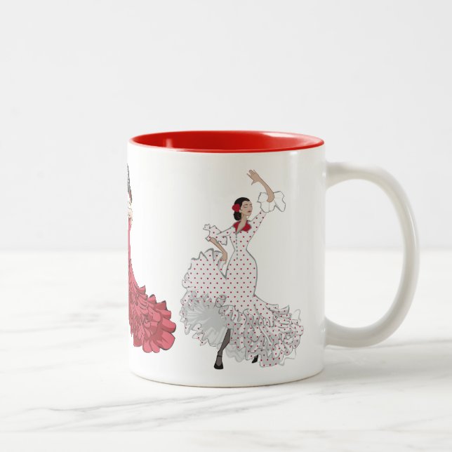 Caneca De Café Em Dois Tons Flamenco Dancers Mug (Direita)