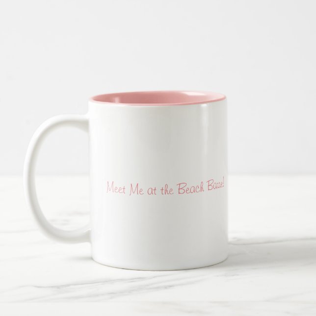Caneca De Café Em Dois Tons Flamingo Beach Barre Mug (Esquerda)