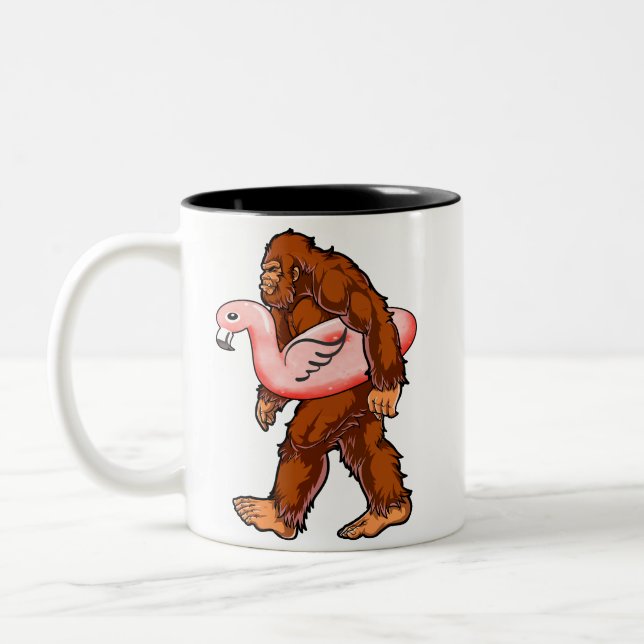 Caneca De Café Em Dois Tons Flamingo Bigfoot (Esquerda)