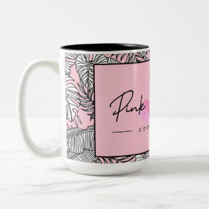 Caneca De Café Em Dois Tons Flamingo Fan Mug de 15 oz