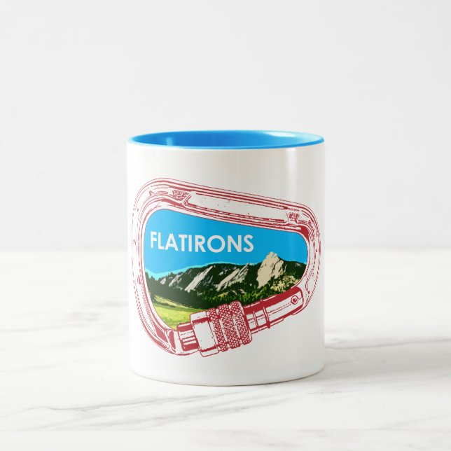 Caneca De Café Em Dois Tons Flatirons Subindo Carabiner (Centro)