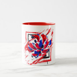 Caneca De Café Em Dois Tons Fleur éclatée