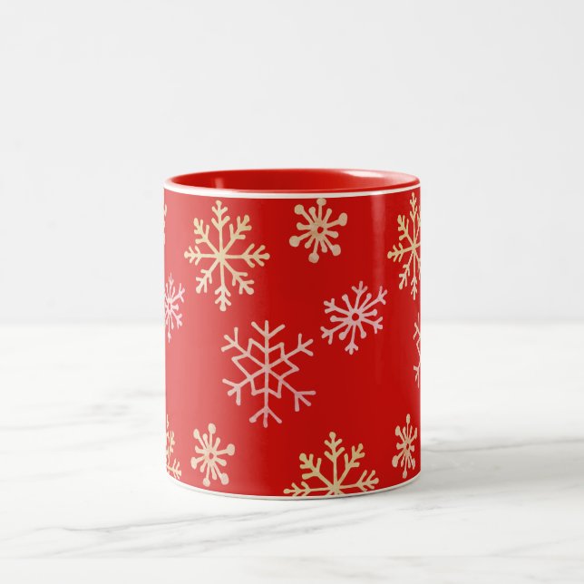 Caneca De Café Em Dois Tons Flocos de neve (Centro)