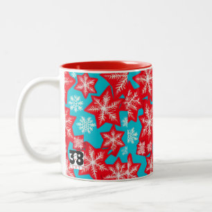 Caneca De Café Em Dois Tons Flocos de neve