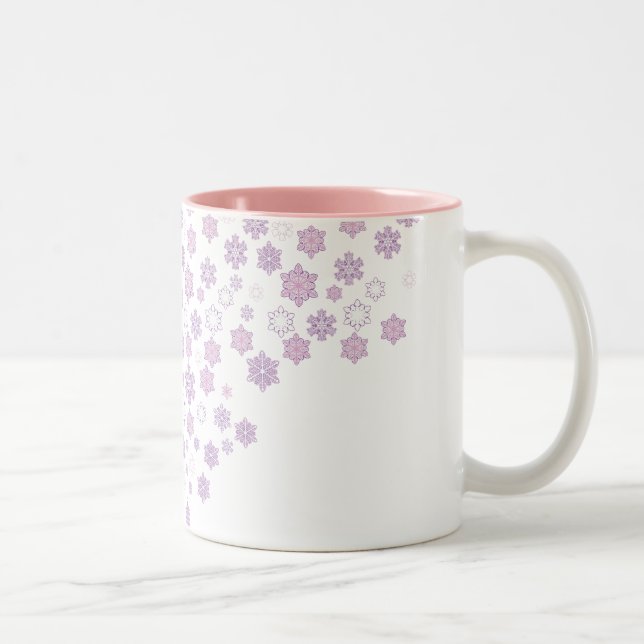 Caneca De Café Em Dois Tons Flocos de neve-2 (Direita)