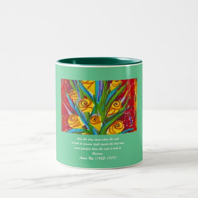 Caneca De Café Em Dois Tons Flor (Centro)