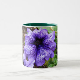 Caneca De Café Em Dois Tons Flor com Veado Roxo