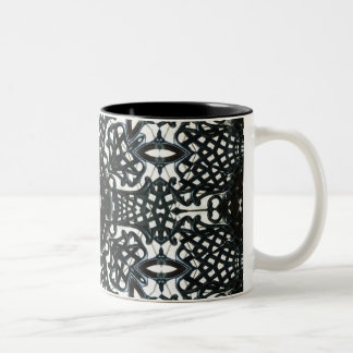 Caneca De Café Em Dois Tons Flor da cadeira