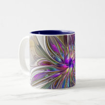 Flor de Arte Abstrato, Enérgica e Colorida