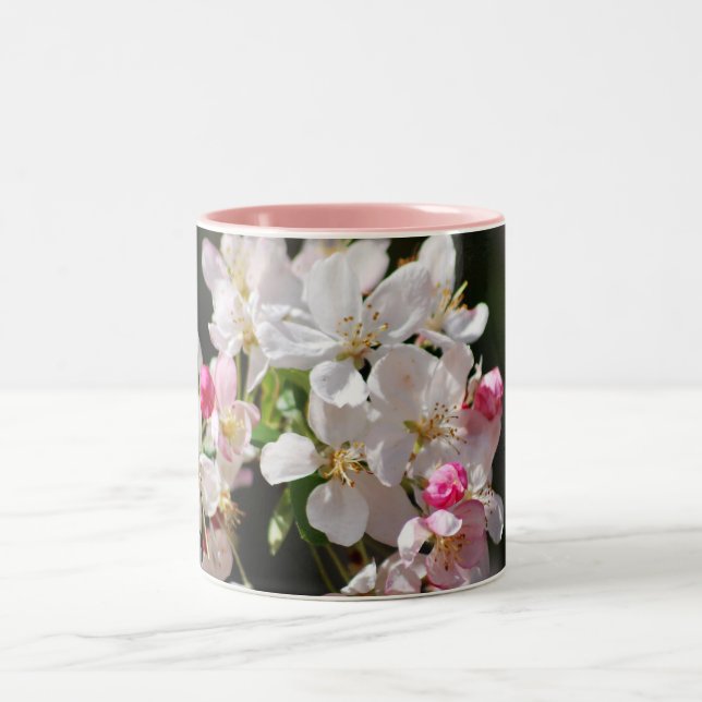 Caneca De Café Em Dois Tons Flor de cereja e significado (Centro)