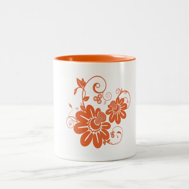 Caneca De Café Em Dois Tons Flor de Laranjeira (Centro)