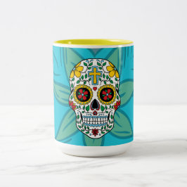 Caneca De Café Em Dois Tons Flor De Pele De Açúcar