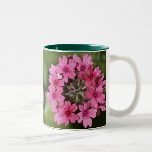 Caneca De Café Em Dois Tons Flor do Verbena (Direita)