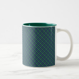 Caneca De Café Em Dois Tons Flor escocesa Tartan