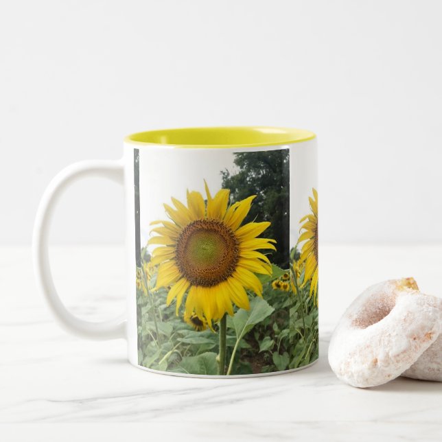 CANECA DE CAFÉ EM DOIS TONS **FLOR GLORIOSO** (Com Donut)