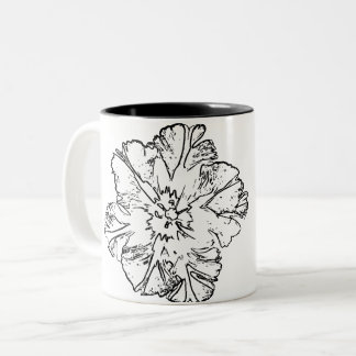 Caneca De Café Em Dois Tons Flor natural