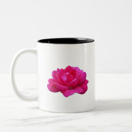 Caneca De Café Em Dois Tons flor rosa-rosa-solteiro adorável