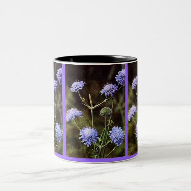 Caneca De Café Em Dois Tons Flor Selvagem: Campo Escabioso (Centro)