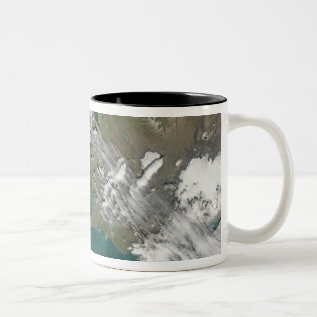 Caneca De Café Em Dois Tons Floração de fitoplâncton no Atlântico Norte (Direita)
