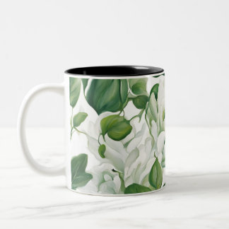 Caneca De Café Em Dois Tons Floral