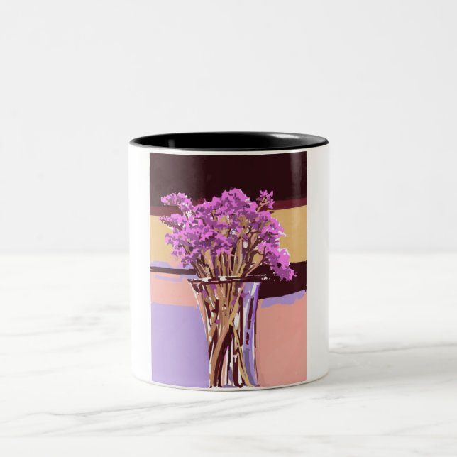 Caneca De Café Em Dois Tons Floral (Centro)