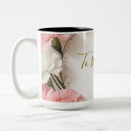 Caneca De Café Em Dois Tons Floral Carnação Mug