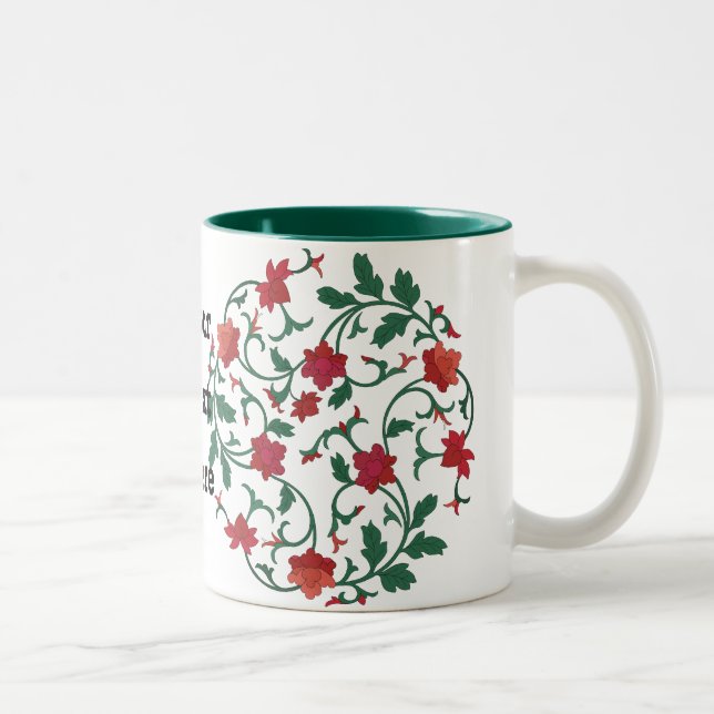 Caneca De Café Em Dois Tons floral chinês (Direita)