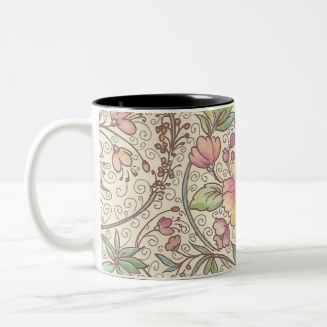 Caneca De Café Em Dois Tons Florentine Italiana Flourada (Esquerda)