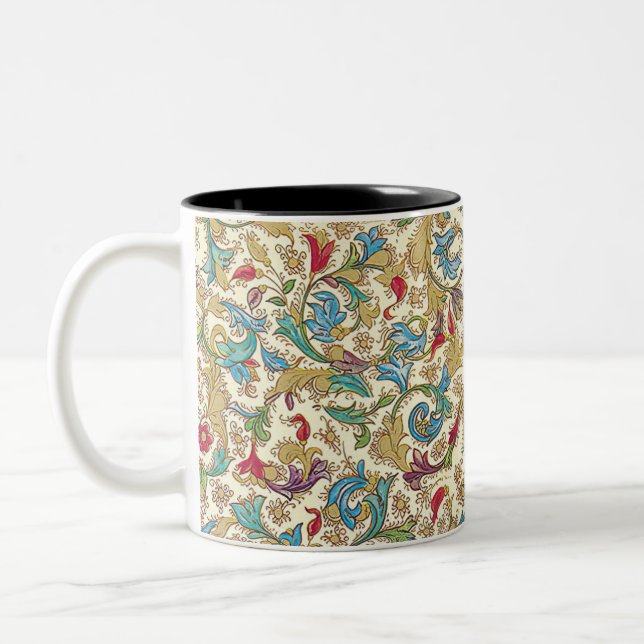 Caneca De Café Em Dois Tons Florentine Italiana Flourada (Esquerda)