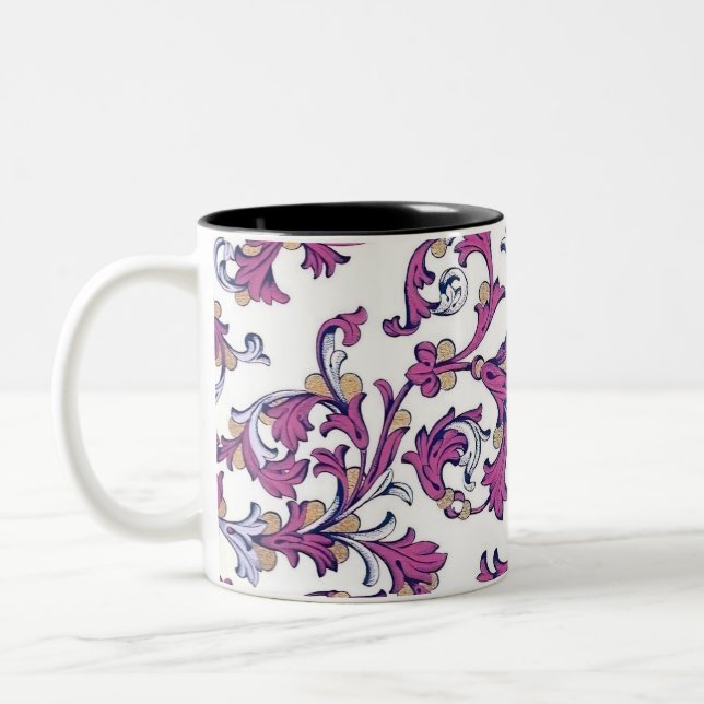 Caneca De Café Em Dois Tons Florentine Italiana Flourada (Esquerda)