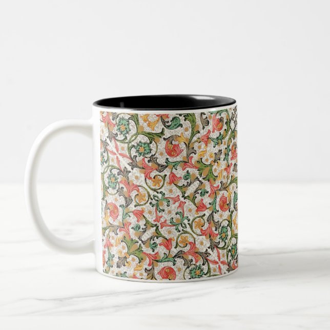 Caneca De Café Em Dois Tons Florentine Italiana Flourada (Esquerda)