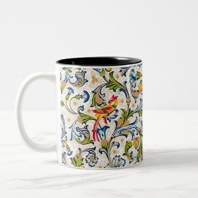Caneca De Café Em Dois Tons Florentine Italiana Flourada (Esquerda)