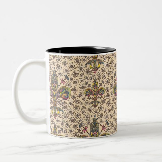 Caneca De Café Em Dois Tons Florentine Italiana Flourada (Esquerda)