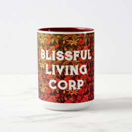 Caneca De Café Em Dois Tons Flores Antigas Vidas Feliz