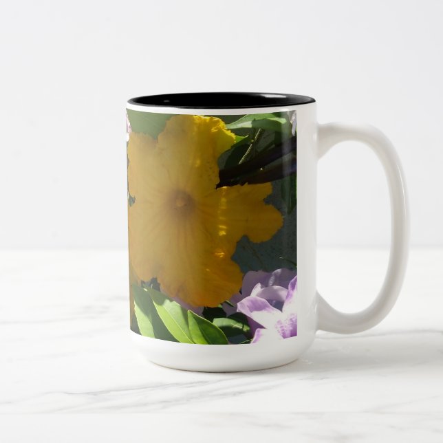 CANECA DE CAFÉ EM DOIS TONS FLORES DA ABÓBORA (Direita)