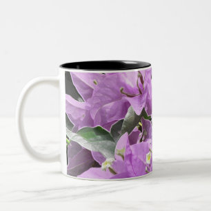 Caneca De Café Em Dois Tons Flores de lavanda
