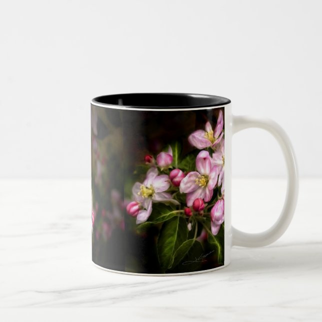 Caneca De Café Em Dois Tons Flores de Michigan (Direita)