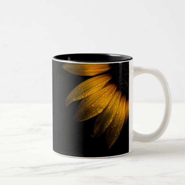 Caneca De Café Em Dois Tons Flores de quintal 28 Girassol (Direita)