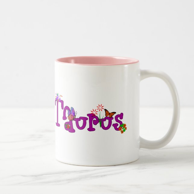 Caneca De Café Em Dois Tons Flores do Taurus (Direita)