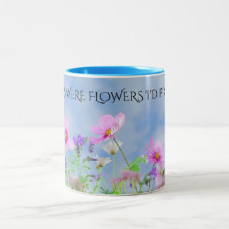 Caneca De Café Em Dois Tons Flores "MOM" café duas caneca tonta.