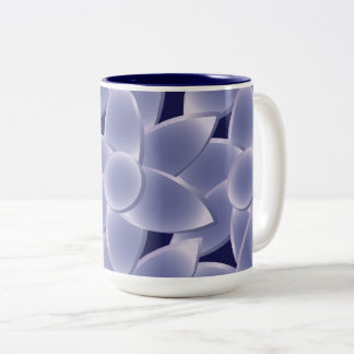 Caneca De Café Em Dois Tons Flores roxas