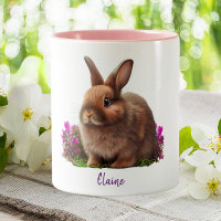 Flores Roxas Coelhinhos Cutis Personalizadas