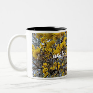 Caneca De Café Em Dois Tons Florescer da natureza