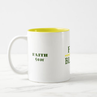 Caneca De Café Em Dois Tons Florescer Verde