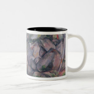 Caneca De Café Em Dois Tons Floresta com pedregulhos, 1893 de Paul Cezanne  