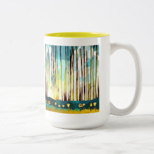 Caneca De Café Em Dois Tons Floresta da Manhã