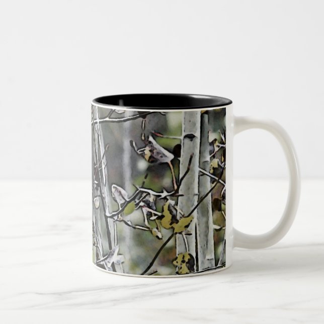 Caneca De Café Em Dois Tons Floresta de Álamo (Direita)