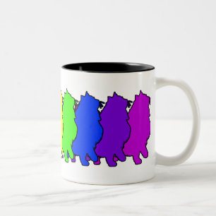 Caneca De Café Em Dois Tons Floresta do norueguês do arco-íris